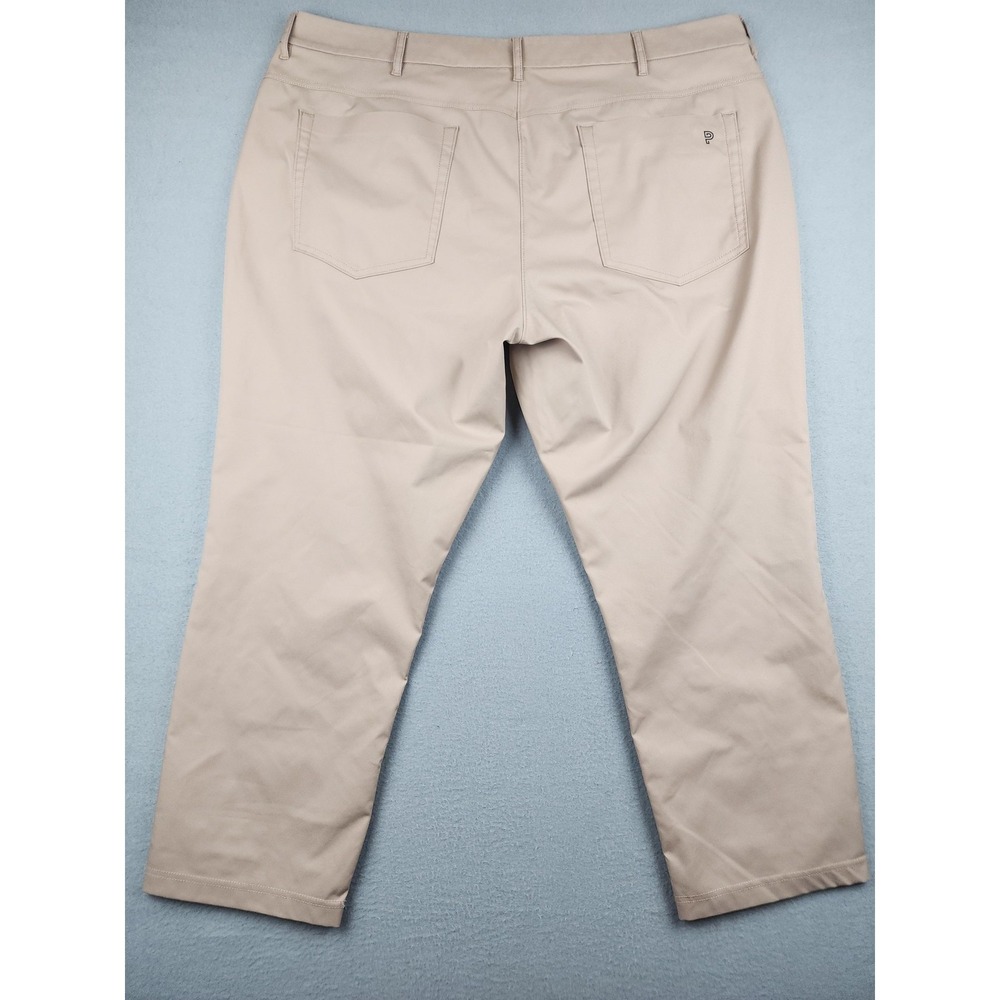 Public Rec Chino Pants Men 42x28(26) Beige Stretch 5 Pocket Straight Microfiber - Picture 10 of 12